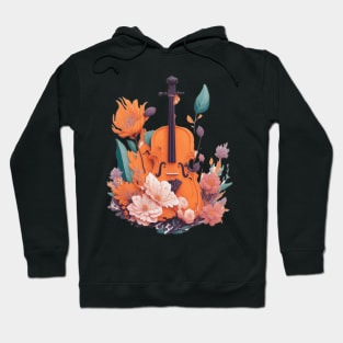 Violin and Flowers Hoodie